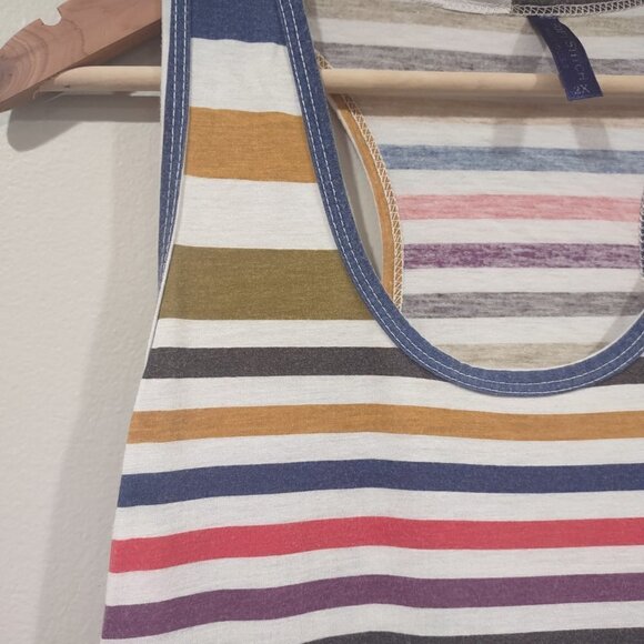 Women's Striped Sleeveless Rainbow Maxi Dress Size 2X - Picture 4 of 4